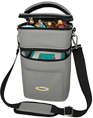 PUNALU große Tasche für Toniebox, viel Platz für Tonie Hörfiguren, Toniebox Tasche (grün)