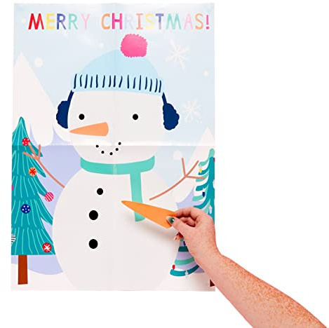 amscan 9915276 Pin Nose on The Snowman Spiel, Mehrfarbig