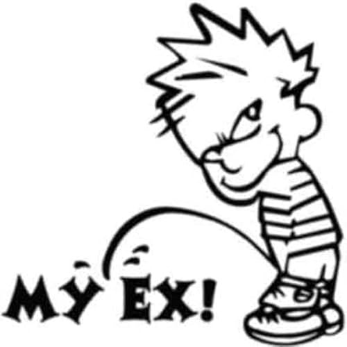 myrockshirt Calvin Piss Off Pist Meine Ex Ex-Frau lustig 15 cm Aufkleber Autoaufkleber JDM Sticker Decal frei Farbwahl Profi Qualität