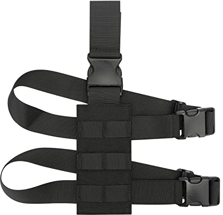 HUNTVP Tactical Molle Drop Leg Holster 1000D Military Leg Platform Thigh Holster Left or Right for Hunting Camping Pistol Pouches