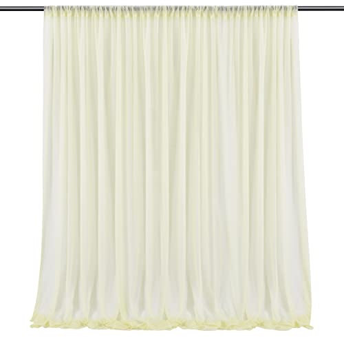 Transparentem Voile Querbehang Freihanddeko Hintergrund Vorhänge Fertiggardine Fensterdekoration Vorhangschals Dekoschal für Hochzeitsdekorationsschal Wohnzimmer Schlafzimmer,2 Stück 150x300cm