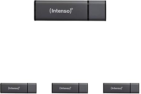 Intenso Alu Line 16 GB USB-Stick USB 2.0 anthrazit (Packung mit 4)
