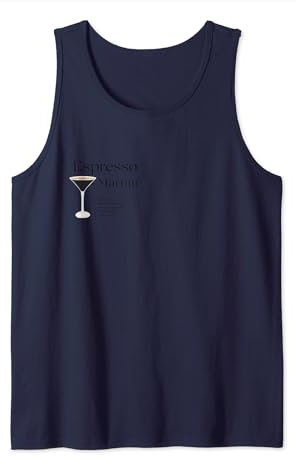 Espresso Martini Recipe Classic with Glass in Black Tank Top