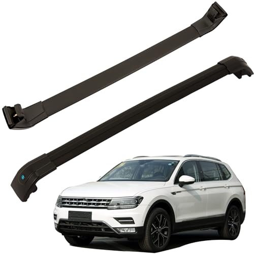 FGAITH 2 Stück Aluminium Dachträger Querstangen für VW Tiguan 2018-2022, Autodachträger Dachgepäckträger Relingträger Gepäckablage Auto Accessories