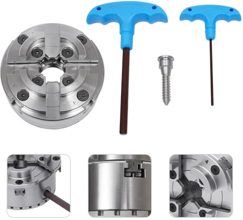 Spannfutter Backenfutter FüR Drechselbank Drechselmesser 4-Backen Selbstzentrierendes Spannfutter Backenfutter Zentrales 3.75 Futter für Drehmaschine M33