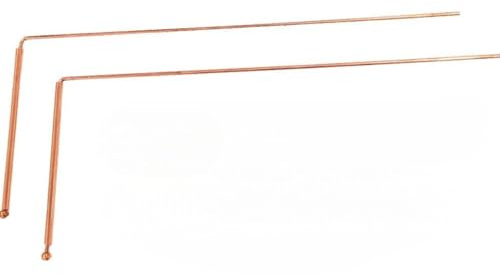 Pandiui23 Baguettes de sourcier professionnelles, baguettes Zahori, baguettes en cuivre pour la géobiologie, baguettes de sourcier avec poignées