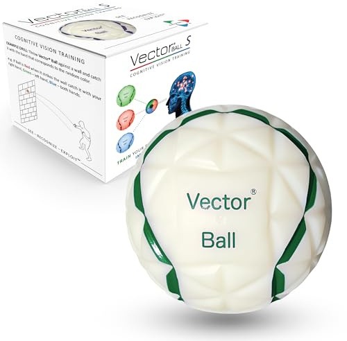 Vector Ball S Balle d'Entraînement Neuro-Visuel - Réflexes, Vitesse de Réaction et Prise de Décision - Technologie Changement de Couleur Aléatoire — Tous Sports — Waterproof, Resistant