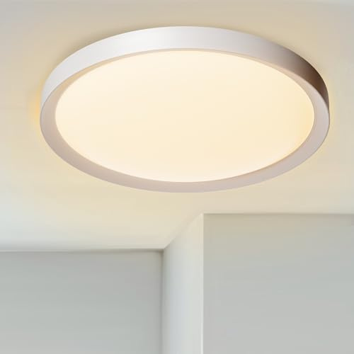 XMTECH Deckenlampe LED Deckenleuchte Flach Rund, 72W Ø45cm, Rund Badezimmer Lampe, Badlampe Decke Küchenlampen,IP44 Wasserfest, für Badezimmer, Schlafzimmer, Küche, Flur, Warmweiß