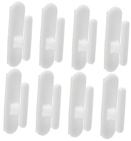 OKUMEYR 8pcs Curtains Rope Cleat Hooks Window Cord Cleat Hooks for Curtains Blind Cord to Organize Rope in Kitchen Bathroom