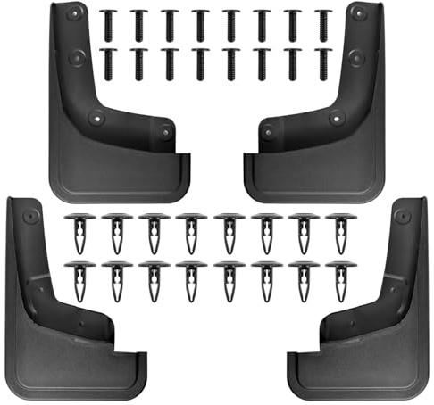 Wocch Parafanghi per Ford Ranger 2024 2025 (non adatto per modello Raptor), anteriore e posteriore, senza trapano, parafanghi per tutte le condizioni atmosferiche, paraspruzzi per camion Ranger