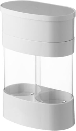 Portavasos for baño, Dispensador de vasos de agua tipo tirador for baño, Portavasos creativo de doble tubo montado en la pared, Almacenamiento de vasos de papel y plástico, organizado for el hogar y l