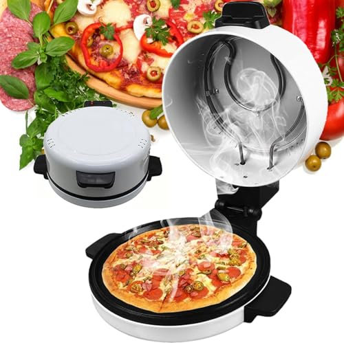 XGHDPBM Electric Countertop Pizza Maker, 1800W Indoor Portable Pizza Oven, Auto Pizza Baking Oven Pancake and Omelette Maker with Timer, Table Top Pizza Maker for Home Restaurants