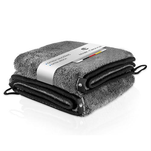 Marc Crouch - Premium 4er Set 1200 GSM Mikrofasertücher zur professionellen Autopflege - Lackschonende Poliertücher mit weichen Fasern - Mikrofasertücher extra saugstark ideal zum Polieren 40x50cm