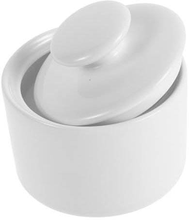 MAGICLULU Sucrier Pour Bar à Café Petit 170 Ml En Céramique Blanche Avec Couvercle Hermétique Préservant Fraîcheur Décor Vintage La Cuisine Comptoir