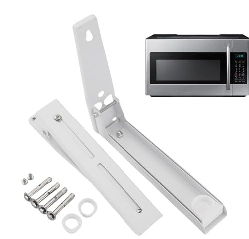 Griglia per forno a microonde in acciaio inox, mensola espandibile per forno a microonde, mensola per elettrodomestici da cucina, resistente, mensola per forno a microonde, pieghevole, regolabile