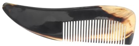 MUCKLILY Pettine Corno Naturale per Massaggio del Capelluto Pettine Coda Appuntita per Styling con Manico Ergonomico per Raschiare i Capelli