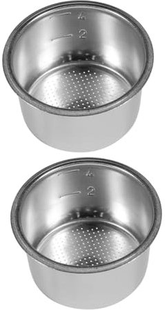 IMIKEYA 2piezas Copa Filtrante De Café De Inoxidable Filtro Para Espresso De Múltiples Orificios Accesorio Para Cafeteras De Casa y Oficina Paquete