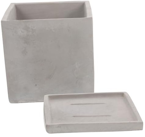 ibasenice Pot De Fleur à Motif Imitation Pierre Bonsaï Béton Terre Cuite Plantes Plateau Succulent Planteur Petit Faux Pot à Fleurs Gris Ciment