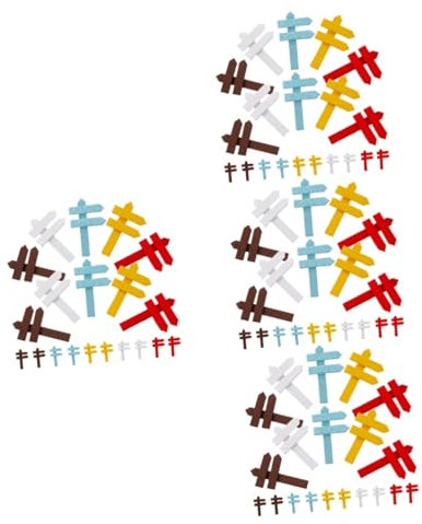 TOYANDONA Mini Valla De Decoración De Jardín Miniatura Accesorios Casa De Muñecas Micro Colores 25 Piezas X 4