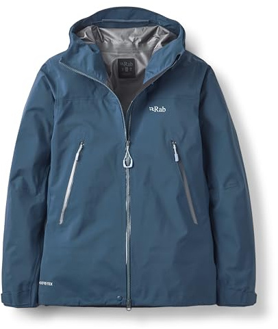 Rab Women's Kangri GTX Jacket - Waterproof Breathable Gore-Tex Coat for Trekking, Climbing, & Mountaineering - Tempest Blue - Medium