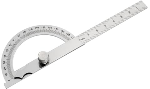 STAHAD Righello Goniometro in Acciaio Inox Regolabile con Braccio Righello per Falegnameria e Lavori Precisione