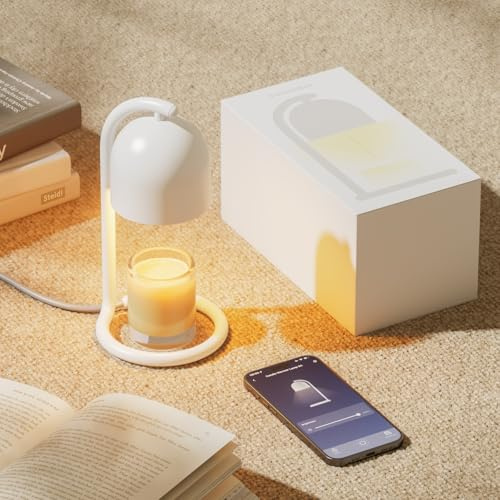 SwitchBot Lámpara Calentadora de Velas Inteligente con Caja de Regalo, Calentador Eléctrico para Velas compatible con Matter, Apple Home y Alexa, Temporizador y Regulador, Decoración Hogar, Blanco
