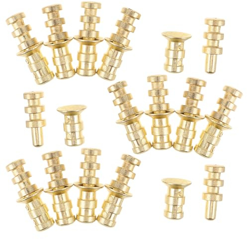 iplusmile Lot De 24 Connecteurs De Bureau À Goupilles Fixations Pour Étagères Et Meubles De Table Chevilles Métalliques Dorées Goupilles De Positionnement Pour Bricolage Quincaillerie