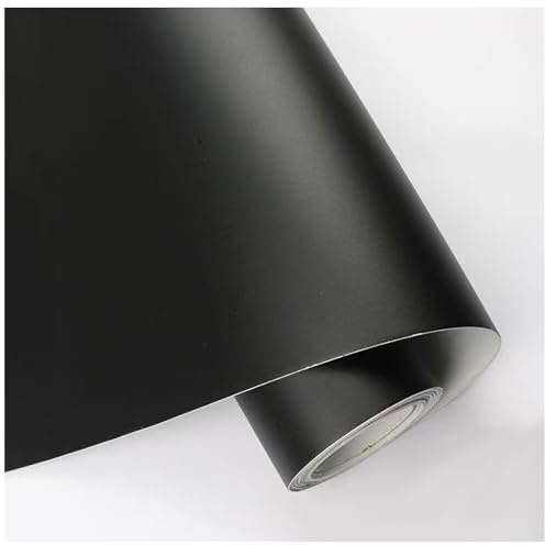 TUIPATE 300cm x 30cm Vinyl Car Wrap Roll, Vehicle Wrap Vinyl Sticker, Self-Adhesive Bubble Free Air Release Stretchable Waterproof Car Sticker for Car Decor, Laptops (Matte Black)