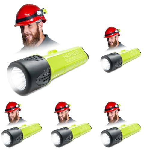 Parat PARALUX PX1 | LED Sicherheitsleuchte mit 120 Lumen | EX-geschützte LED Taschenlampe | Wasserdichte Helmleuchte mit 15h Leuchtdauer | ATEX Stirnlampe mit CREE| Für Arbeit & Werkstatt