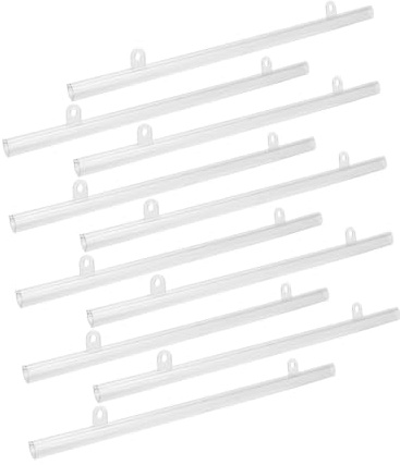 GLEAVI 15 Pièces Rail Suspendre Pvc 30cm pour Affiches avec Boucle, Installation Rapide et Résistante Rouille, Support pour Affichage en Point de Vente et Salons Professionnels