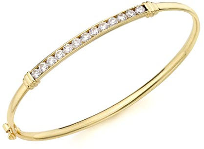 CARISSIMA Damen Armreif 9 Karat (375) Gelbgold Zirkonia 1.37.0346