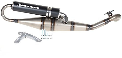 Auspuff Tecnigas Next R Jetforce 50 A1 - Einspritzer Vergaser Kisbee K1 2 Takt Ludix L1 AC LC Speedfight 3 F1A 4 Streetzone | Motor Peugeot liegend, Alu-ESD; kompatibel mit Peugeot Ludix L1, Speedfight 3 F1A, Speedfight 4, Streetzone 50 2T AC/LC