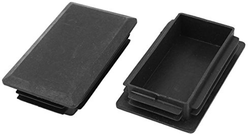 sourcing map Endstück Kappe Kunststoff 60 mm x 100 mm Rectangle Dichtungshülse Tube Einsätze 2 Stück de