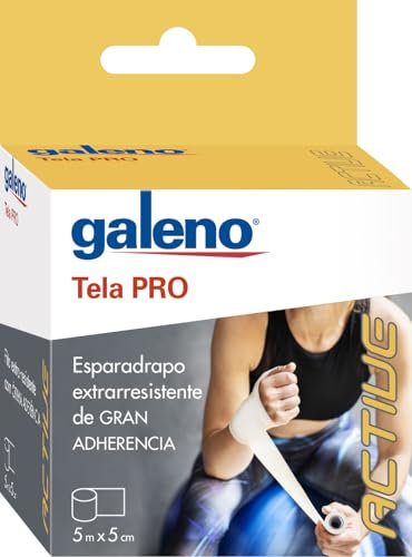 Esparadrapo Tela PRO Blanco 5 m x 5 cm | Extra Resistente y Alta Adherencia | Inmovilización y Fijación Segura | Vendaje Funcional y Deportivo