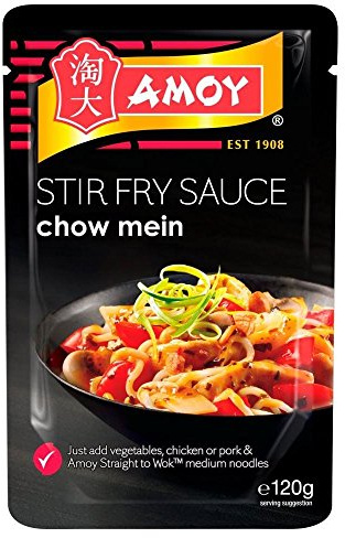 Amoy Straight to Wok Chow Mein Stir Fry Sauce (120 g) - Packung mit 6