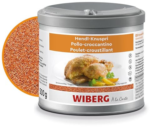 WIBERG Hendl-Knuspri Gewürzsalz – Intensiv-würziges Hähnchengewürz mit Paprika, Kümmel und Pfeffernote – perfekt für Brathähnchen und Pute, 500 g