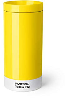 Copenhagen Design Pantone to Go, Stainless Steel Travel Mug/Thermo Cup, 430 ml, Yellow 012 C, 1 Count (Pack of 1)
