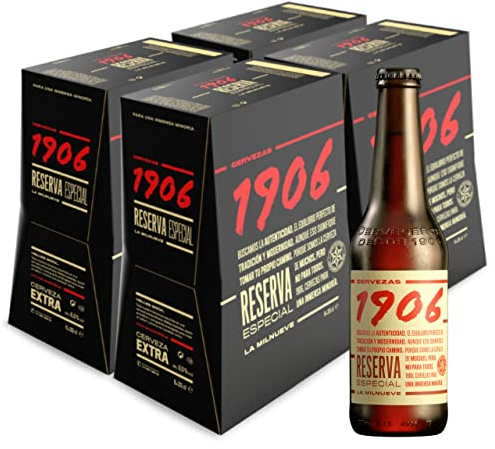 1906 - Reserva Especial, Cerveza Lager Extra, 24 Botellas x 33 cl