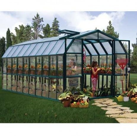 Canopia Serre de Jardin en Polycarbonate Rion Grand Gardener 16,50 m², Ancrage au Sol Oui