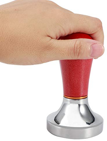 HERCHR Coffee Tamper 57mm,Flat Base Espresso Coffee Tamper,Aluminium Alloy Espresso Tamper Tamper Tool Coffee Press for Ground Coffee,Coffee Machine Accessory