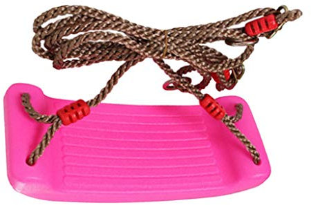 Sedile di ricambio per altalena, con corde regolabili per bambini, set altalena per parco giochi, attività indoor outdoor e palestra, rosa