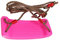 Sedile di ricambio per altalena, con corde regolabili per bambini, set altalena per parco giochi, attività indoor outdoor e palestra, rosa