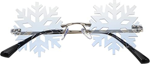 SOIMISS Weihnachtsbrille Party Brille Schneeflocken Brille Neuheit Kostüm Zubehör Weihnachten Neujahr Brille Foto Requisiten