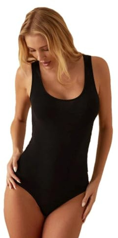 JADEA Body de Mujer 4152 – Hombro Ancho, Algodón Elástico, Escote Semiamplio – Body Íntimo Cómodo y Versátil, Negro , S