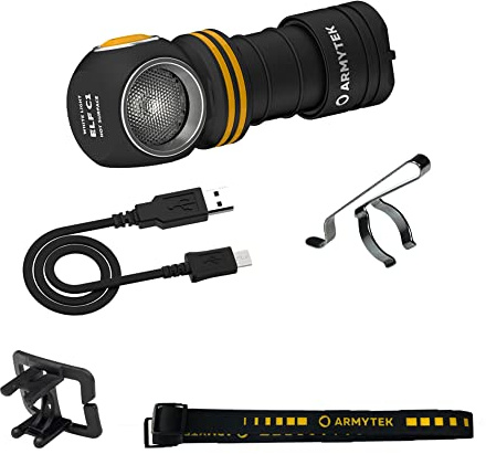 Armytek NEU, Stirnlampe Elf C1 v2 Kaltweiß 1000 Lumen LED-Lampe Micro USB Aufladbarer, Qualitativ Hochwertiger