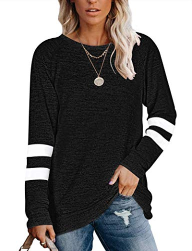 MOLERANI Sweatshirt Damen Rundhals Langarm Pullover Oberteile S-2XL