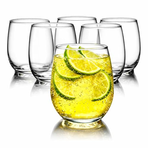 Sixby Lot de 6 verres à eau, à jus, collection Spica, 345 ml, passent au lave-vaisselle