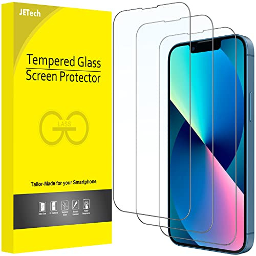 JETech Screen Protector for iPhone 13 mini, 3-Pack | 9H Tempered Glass, Full Coverage, Scratch Resistant, HD Clear, Case-Friendly