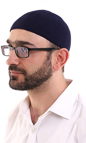 ihvan online Türkische muslimische Winter -Woll -Strick -Kufi -Hüte für Männer, Taqiya, Takke, Peci, islamische Mützen, islamische Geschenke, Standartgröße