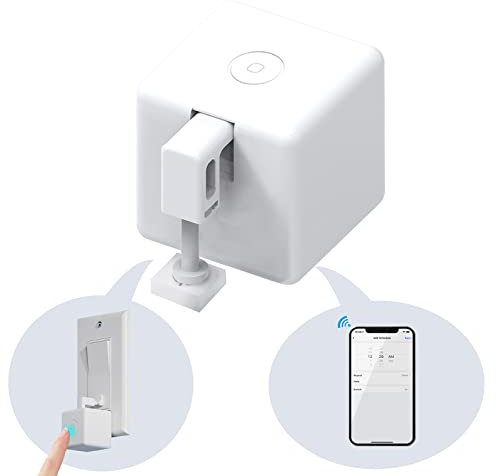 Smart Switch Toggle - Machen Sie Schalter intelligent, App- und Timer-Steuerung, fügen Sie Hub Mini hinzu, um es mit Alexa, Google Home und IFTTT Kompatibel zu Machen (Weiß)